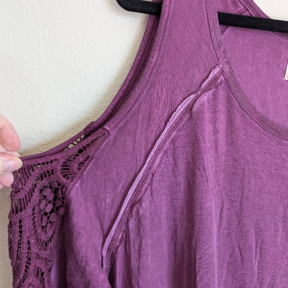 NWOT Love Fire Purple Top Size 1X - Picture 2 of 5